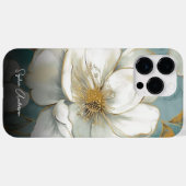 Coques Case-Mate iPhone Aquarelle Roses Fleur avec votre Monogramme (Verso (horizontal))