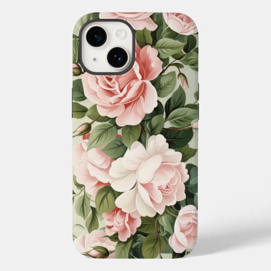 Coques Case-Mate iPhone Aquarelle Roses roses (Verso)