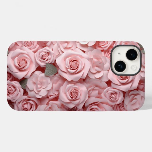 Coques Case-Mate iPhone Aquarelle Roses roses (Verso (horizontal))