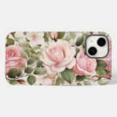 Coques Case-Mate iPhone Aquarelle Roses roses (Verso (horizontal))