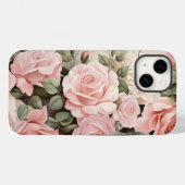Coques Case-Mate iPhone Aquarelle Roses roses (Verso (horizontal))