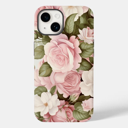 Coques Case-Mate iPhone Aquarelle Roses roses (Verso)