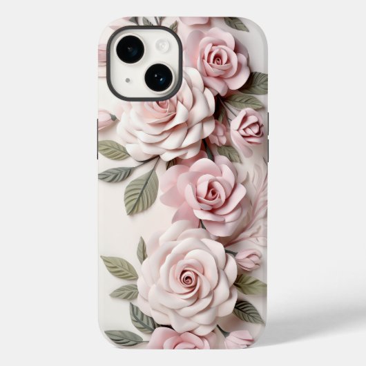 Coques Case-Mate iPhone Aquarelle Roses roses (Verso)
