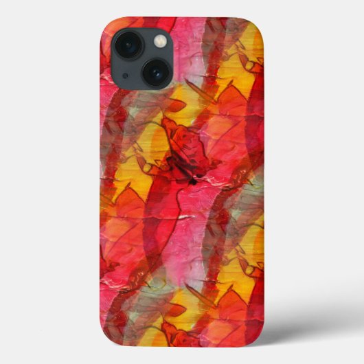 Coques Case-Mate iPhone Aquarelle rouge jaune (Verso)