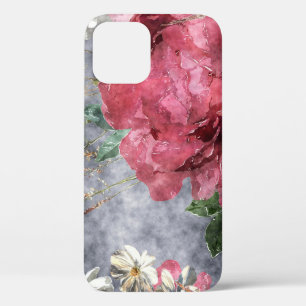 Case-Mate iPhone Case Aquarelle rouge Peony motif floral