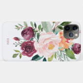 Coques Case-Mate iPhone Aquarelle rustique Botanique avec Monogramme (Dos (Horizontal))