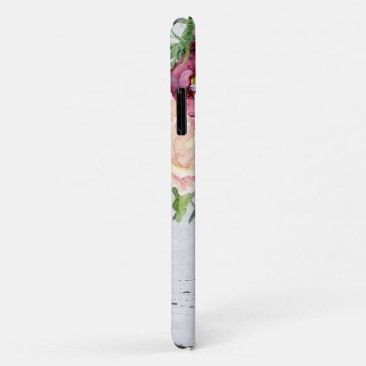 Coques Case-Mate iPhone Aquarelle Rustique Floral avec Script papillon en  (Dos/Droite)