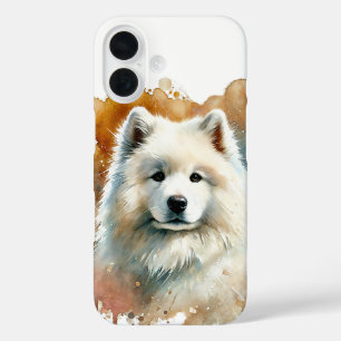 Coques iPhone 16 Aquarelle Samoyé