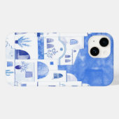 Coques Case-Mate iPhone Aquarelle Santorin (Verso (horizontal))