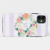 Coques Case-Mate iPhone Aquarelle simple moderne Roses floraux (Dos (Horizontal))