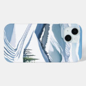 Coques Case-Mate iPhone Aquarelle Ski Mountain (Verso (horizontal))