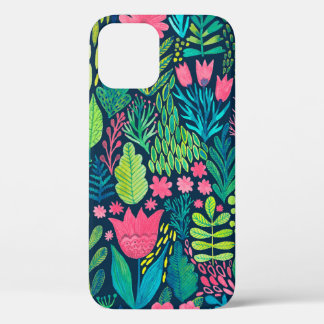 Case-Mate iPhone Case Aquarelle texture avec fleurs et plantes. Floral