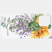 Coques Case-Mate iPhone Aquarelle tournesol Eucalyptus Lavender Floral (Verso (horizontal))