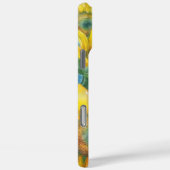 Coques Case-Mate iPhone Aquarelle Tournesol foncé Turquoise Signature fill (Verso / Droite)