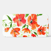 Coques Case-Mate iPhone Aquarelle transparente motif oranges poppies fleur (Verso (horizontal))