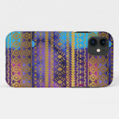 Coques Case-Mate iPhone Aquarelle tribale aztèque rose, pourpre, d'Aqua et (Dos (Horizontal))