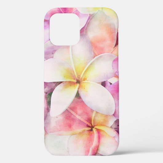 Coques Case-Mate iPhone Aquarelle tropicale de la plumeria d'Hawaï (Verso)