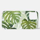 Coques Case-Mate iPhone Aquarelle tropicale de Monstera verte (Verso (horizontal))