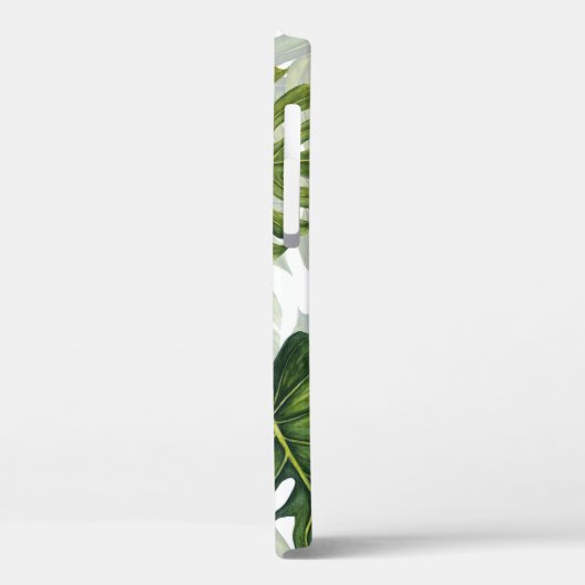 Coques Case-Mate iPhone Aquarelle tropicale de Monstera verte (Verso / Gauche)