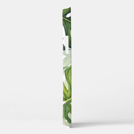 Coques Case-Mate iPhone Aquarelle tropicale de Monstera verte (Verso / Droite)
