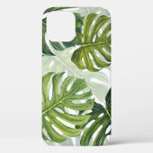 Coques Case-Mate iPhone Aquarelle tropicale de Monstera verte (Verso)