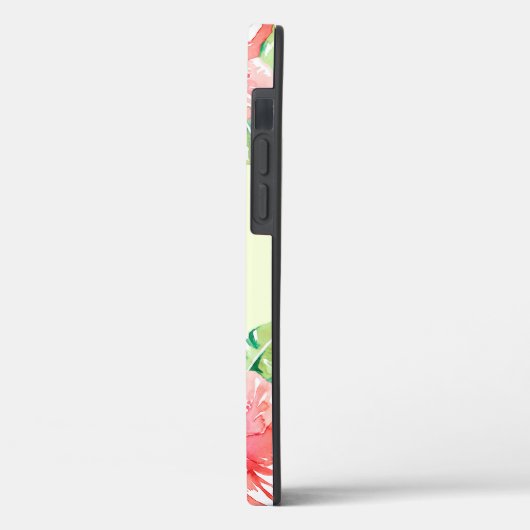 Coques Case-Mate iPhone Aquarelle tropicale fleurs florales (Verso / Gauche)