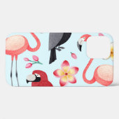 Coques Case-Mate iPhone Aquarelle Tropicale : Fusion Oiseau-Fleur. (Verso (horizontal))