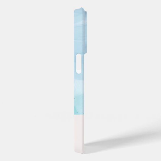 Coques Case-Mate iPhone Aquarelle Turquoise bleu moderne (Verso / Droite)