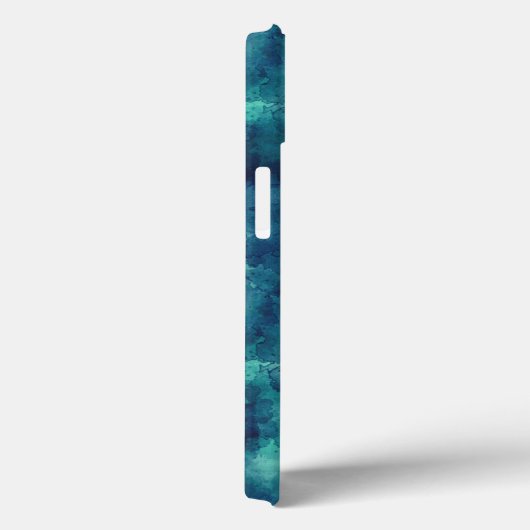 Coques Case-Mate iPhone Aquarelle Turquoise bleue Abstraction (Verso / Droite)