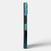 Coques Case-Mate iPhone Aquarelle turquoise or Agate personnalisée (Verso / Droite)