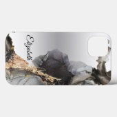 Coques Case-Mate iPhone Aquarelle Vanessa Noir et Blanc (Verso (horizontal))