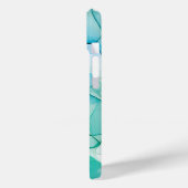 Coques Case-Mate iPhone Aquarelle Verre de mer Abstrait avec nom (Verso / Gauche)