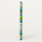 Coques Case-Mate iPhone Aquarelle vert abstrait, bleu (Dos/Droite)