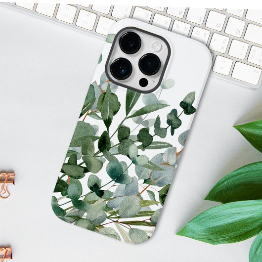 Coques Case-Mate iPhone Aquarelle Vert feuillage Vert Feuille