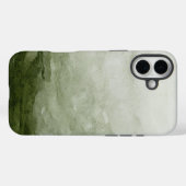 Coques Case-Mate iPhone Aquarelle Vert moderne Motif de Noël (Verso (horizontal))