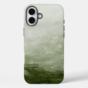 Coques iPhone 16 Plus Aquarelle Vert moderne Motif de Noël