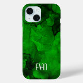 Coques Case-Mate iPhone Aquarelle verte (Verso)