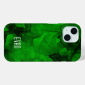 Coques Case-Mate iPhone Aquarelle verte (Verso (horizontal))