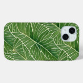 Coques Case-Mate iPhone Aquarelle verte Feuille  Motif (Verso (horizontal))
