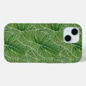 Coques Case-Mate iPhone Aquarelle verte Feuille  Motif (Verso (horizontal))