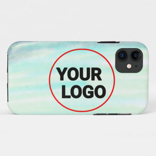 Coques Case-Mate iPhone Aquarelle verte simple abstrait ajouter le logo te (Dos (Horizontal))