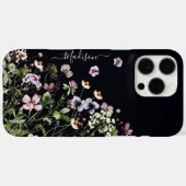 Coques Case-Mate iPhone Aquarelle violet Fleurs sauvages (Verso (horizontal))