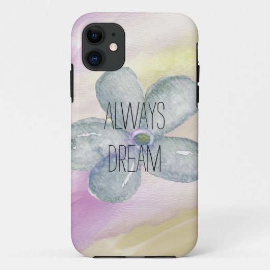 Coques Case-Mate iPhone Aquarelle violet or Dream Flower (Dos)