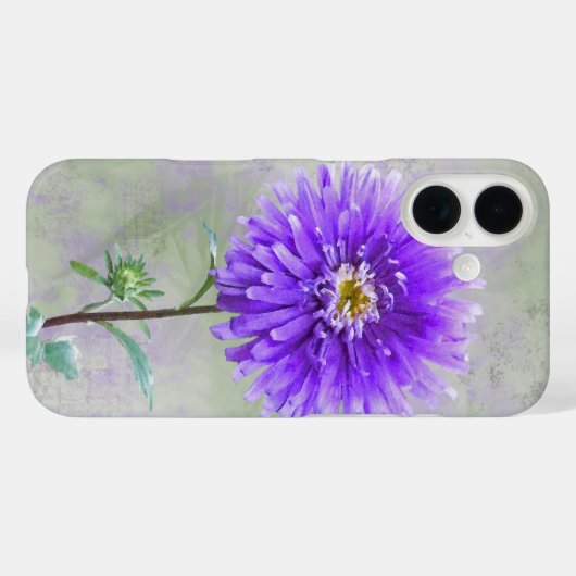 Coques Case-Mate iPhone Aquarelle violette Dahlia (Verso (horizontal))