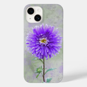 Coque Pour iPhone 14 Aquarelle violette Dahlia