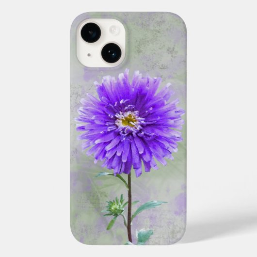 Coques Case-Mate iPhone Aquarelle violette Dahlia (Verso)