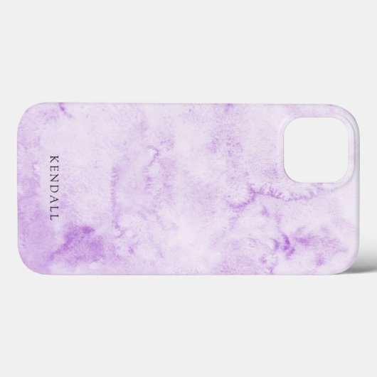 Coques Case-Mate iPhone Aquarelle violette élégant (Verso (horizontal))