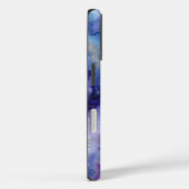 Coques Case-Mate iPhone Aquarelle violette et bleu Galaxy (Verso / Droite)