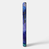 Coques Case-Mate iPhone Aquarelle violette et bleu Galaxy (Verso / Gauche)