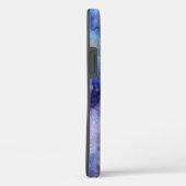 Coques Case-Mate iPhone Aquarelle violette et bleu Galaxy (Verso / Droite)